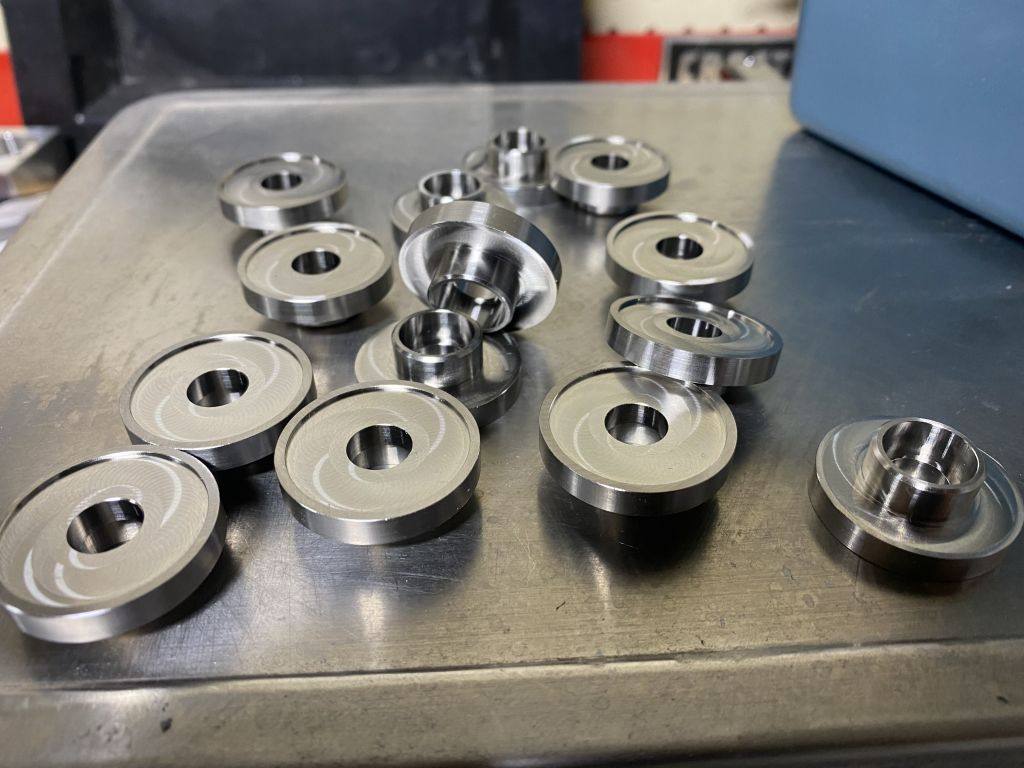 Batch of machined steel parts
