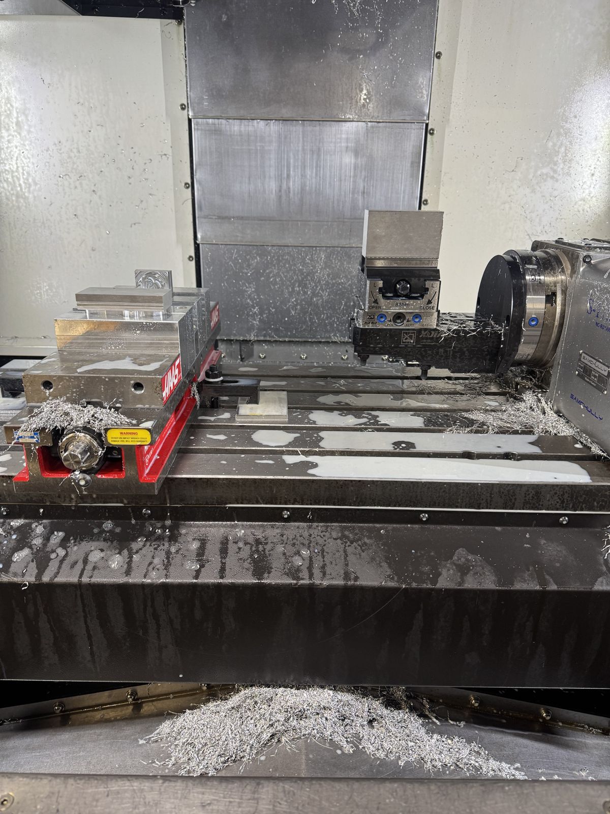 Vise and 4th axis setup