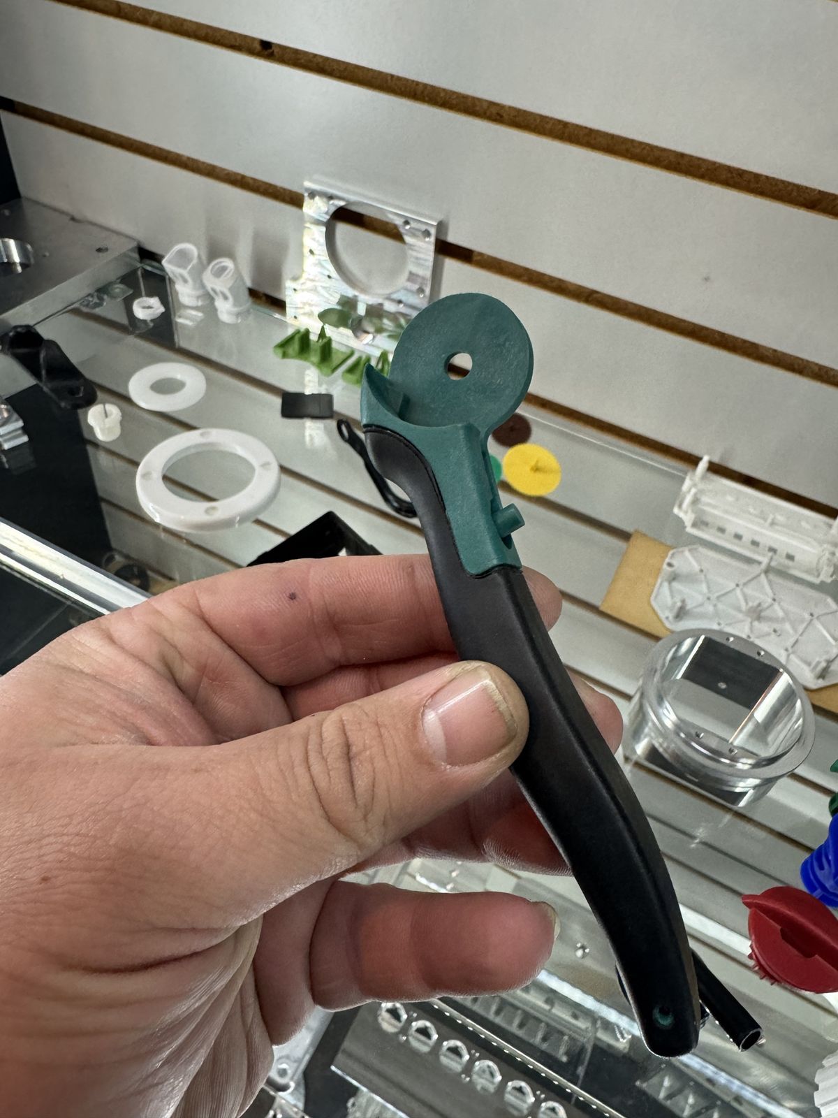 Two-color molded handle