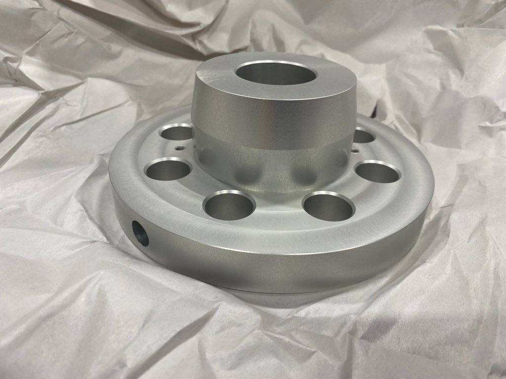 Anodized aluminum pulley